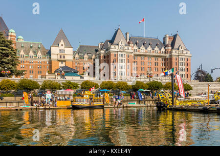 L'Hôtel Fairmont Empress à Victoria connu comme la ville jardin de l'île de Vancouver en Colombie-Britannique, Canada Banque D'Images