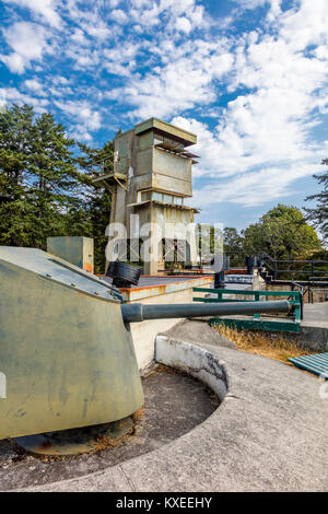 Fort Rodd Hill, un lieu historique national est un fort d'artillerie côtière construit vers la fin des années 1890 dans la région de Victoria sur l'île de Vancouver Canada Banque D'Images