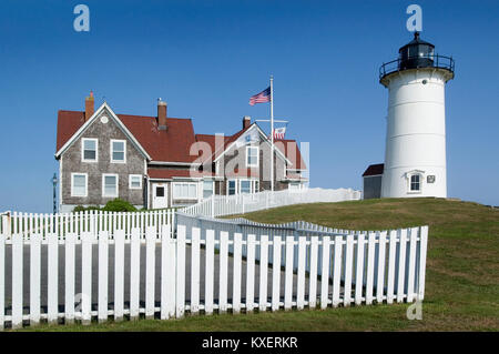 Woods Hole, Falmouth, Massachusetts. Nobska Light en Falmouth près de Woods Hole, Cape Cod, USA Banque D'Images