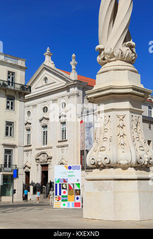 L'hôtel de ville, place municipale, Lisbonne, Portugal, Europe Banque D'Images