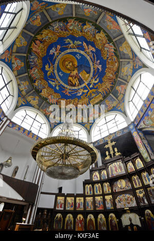 Intérieur de l'église de Saint Clément d'Ohrid (Soborna Crkva), Skopje, Macédoine Banque D'Images