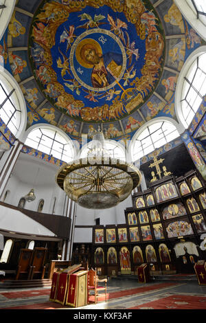 Intérieur de l'église de Saint Clément d'Ohrid (Soborna Crkva), Skopje, Macédoine Banque D'Images