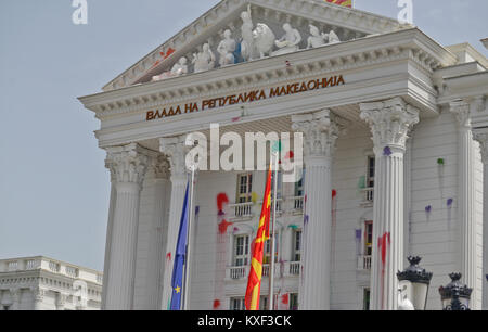 Chambre de gouvernement de Macédoine (Vlada Na Republika Makedonija), Skopje Banque D'Images