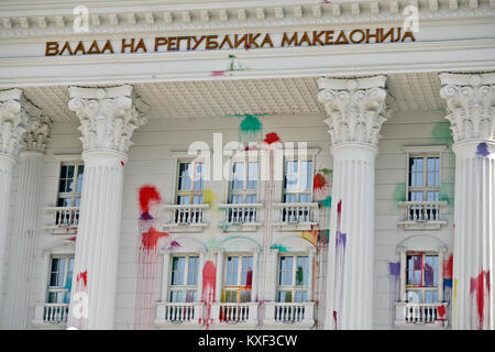 Chambre de gouvernement de Macédoine (Vlada Na Republika Makedonija), Skopje Banque D'Images