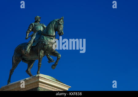 Bartolomeo Colleoni, italien Soldier of Fortune, bronze monument équestre à Venise, exprimés par Verrocchio artiste de la renaissance au 15e siècle (avec Banque D'Images