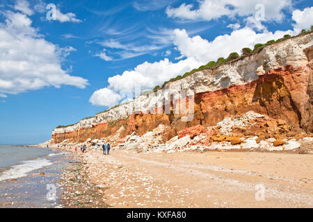 Falaises stratifiées à Hunstanton Banque D'Images