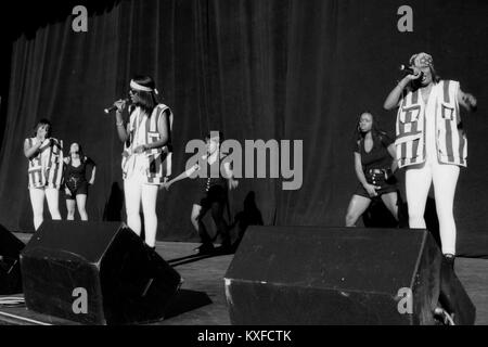 MOUNTAIN VIEW, CALIFORNIE - 31 juillet : SWV à KMEL Summer Jam 1993 au Shoreline Amphitheatre à Mountain View, Californie le 31 juillet 1993. Crédit : Pat Johnson/MediaPunch Banque D'Images