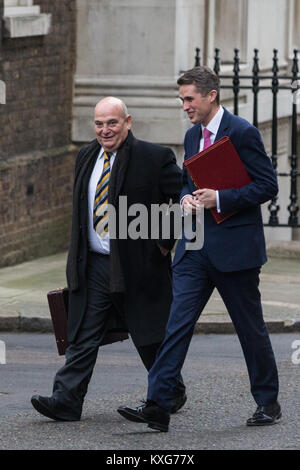 Londres, Royaume-Uni. Jan 9, 2018. Gavin Williamson MP, Secrétaire d'État à la défense, arrive au 10 Downing Street pour une réunion ministérielle. Credit : Mark Kerrison/Alamy Live News Banque D'Images