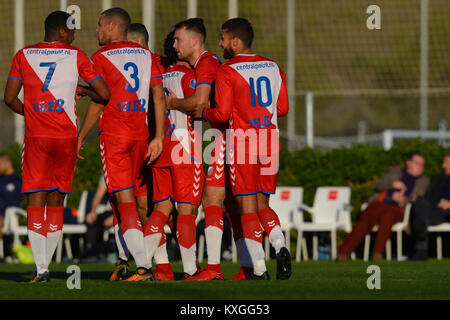 L'Espagne. 10 janvier, 2018. Sander van de Streek, Zakaria Labyad pendant le match amical entre le FC Utrecht vs le RSC Anderlecht à La Manga Club, Murcia, Espagne. 10 janvier de 2018. Más Información Gtres Crédit : Comuniación sur ligne, S.L./Alamy Live News Banque D'Images