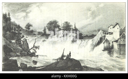 ACHENBACH(1836) p160 WASSERFÄLLE DER GÖTHA DANS SCHWEDEN Banque D'Images