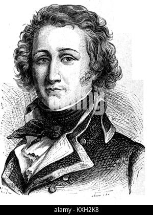 Portrait de Louis-Philippe d'Orléans, duc de Chartres (1773-1850), qui deviendra plus tard le roi Louis-Philippe Ier de France. L'image représente une figure historique clé de la monarchie française du XIXe siècle. Banque D'Images