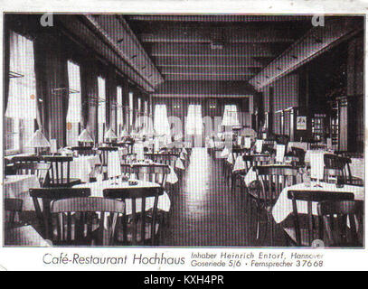 AK Hannover, Café-Restaurant Hochhaus im Anzeiger-Hochhaus Banque D'Images