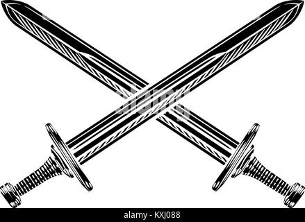 Illustration des épées croisées Illustration de Vecteur