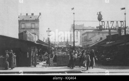 Bazar Różyckiego przed wojną acceuil od strony ul. Ząbkowskiej Banque D'Images