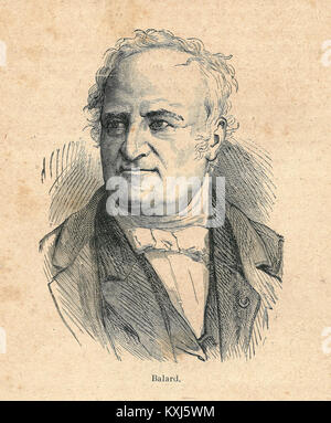 Portrait d'Antoine-Jérôme Balard, chimiste français surtout connu pour avoir découvert l'élément brome en 1826, contribuant au domaine de la chimie au XIXe siècle. Banque D'Images