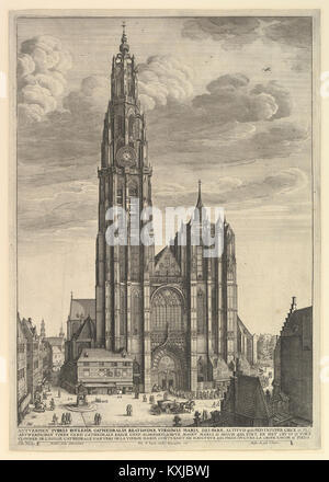 (Prospectvs Tvrris La Cathédrale d'Anvers Ecclesiae Cathedralis) rencontré DP827154 Banque D'Images