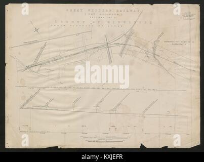 Ligne centrale du plan de métro. Hanger Lane-North Acton-East Acton 1905 map Banque D'Images