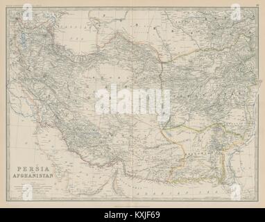 La Perse et l'Afghanistan. L'Iran Beluchistan Asie du Sud-Ouest. 50x60cm. JOHNSTON 1879 map Banque D'Images