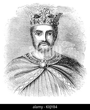 Le roi Richard I (1157 - 1199) fut roi d'Angleterre à partir du 6 juillet 1189 jusqu'à sa mort. La troisième des cinq fils du roi Henri II d'Angleterre et la duchesse Aliénor d'Aquitaine, il est également connu sous le nom de Richard Coeur de Lion ou de Richard cœur de lion à cause de sa réputation de grand chef militaire et guerrier. Banque D'Images