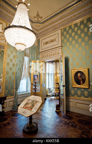 La salle d'écriture et d'or Cabinet, Albertina, Vienne. Banque D'Images