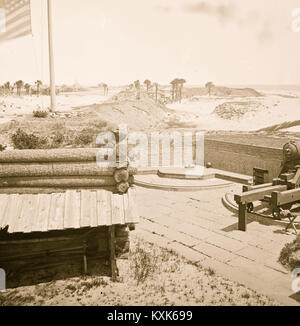 Charleston, Caroline du Sud (aux environs). Vue intérieure du fort Moultrie. (Sullivan's Island) Banque D'Images