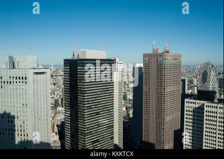 01.01.2018, Tokyo, Japon, Asie - une vue de Tokyo, l'horizon de la ville, vu de l'observatoire de la ville de Tokyo. Banque D'Images