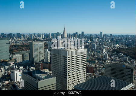 01.01.2018, Tokyo, Japon, Asie - une vue de Tokyo, l'horizon de la ville, vu de l'observatoire de la ville de Tokyo. Banque D'Images