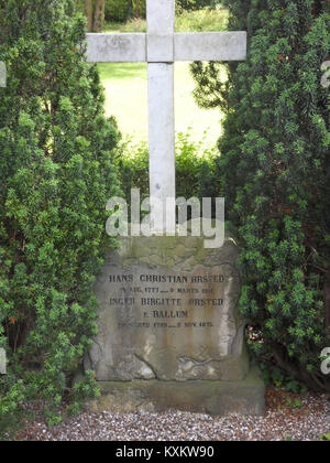 Cimetière n° 1 Assistens - Hans Christian Ørsted Banque D'Images