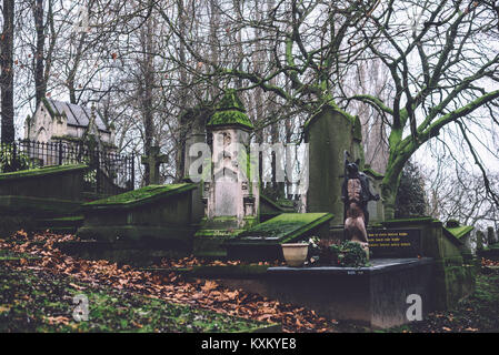 Monuments et des tombes du cimetière de Gand, Belgique Banque D'Images