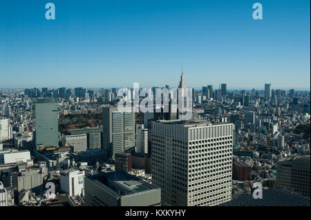 01.01.2018, Tokyo, Japon, Asie - une vue de Tokyo, l'horizon de la ville, vu de l'observatoire de la ville de Tokyo. Banque D'Images