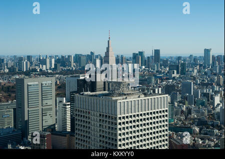 01.01.2018, Tokyo, Japon, Asie - une vue de Tokyo, l'horizon de la ville, vu de l'observatoire de la ville de Tokyo. Banque D'Images