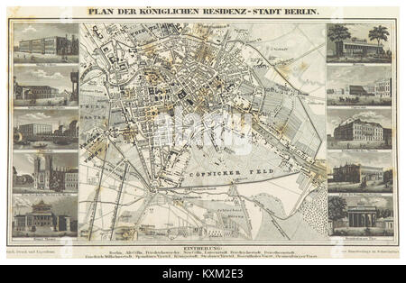 BECHSTEIN(1843) p016 der Königlichen Residenz-Stadt Plan Berlin Banque D'Images