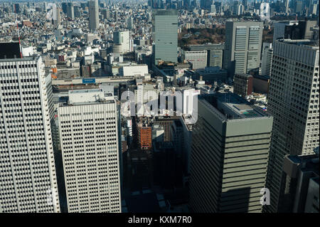 01.01.2018, Tokyo, Japon, Asie - une vue de Tokyo, l'horizon de la ville, vu de l'observatoire de la ville de Tokyo. Banque D'Images