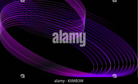 Abstract techno design avec des lignes courbes, spirales. lignes brun foncé et de spirales sur un fond beige Banque D'Images