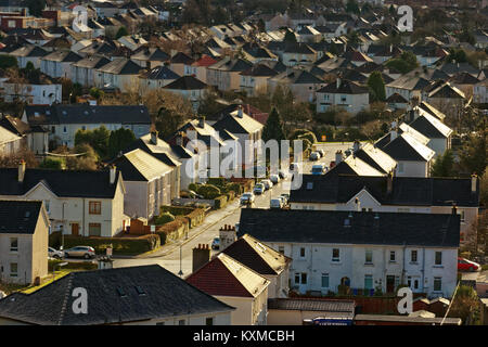 Toits de banlieue à banlieue Knightswood, Glasgow, Royaume-Uni Banque D'Images