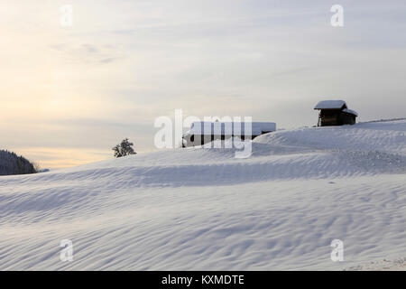 Le Venay, Le Grand Bornand, Alpes, Haute Savoie, montagne de neige. France Banque D'Images