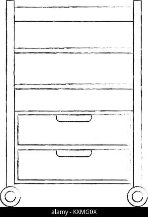 Tiroir d'exploitation de l'hôpital l'icône isolé Illustration de Vecteur