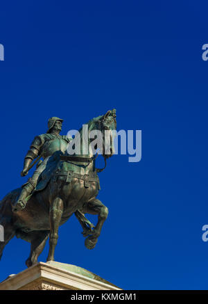 Bartolomeo Colleoni, italien Soldier of Fortune, bronze monument équestre à Venise, exprimés par Verrocchio artiste de la renaissance au 15e siècle (avec Banque D'Images