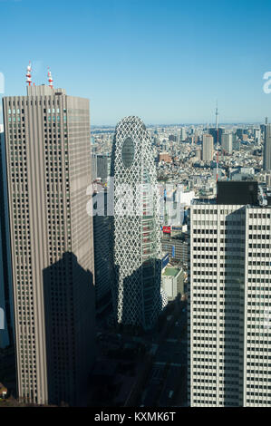 01.01.2018, Tokyo, Japon, Asie - une vue de Tokyo, l'horizon de la ville, vu de l'observatoire de la ville de Tokyo. Banque D'Images