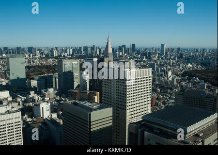 01.01.2018, Tokyo, Japon, Asie - une vue de Tokyo, l'horizon de la ville, vu de l'observatoire de la ville de Tokyo. Banque D'Images