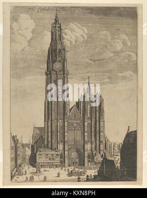 (Prospectvs Tvrris La Cathédrale d'Anvers Ecclesiae Cathedralis) rencontré DP841290 Banque D'Images