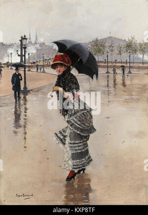 Bonhams - Jean Béraud (1849-1946) Français Parisienne un jour de pluie, place de la Concorde 35 x 25 cm. (13 x 9 3-4 3-4 in.) Banque D'Images