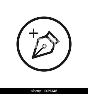 L'icône de la ligne de l'outil de conception graphique sur un fond blanc. Vector illustration Illustration de Vecteur