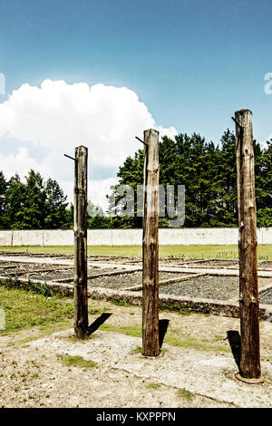 Camp de concentration, Sachsenhausen-Oranienburg Sachsenhausen-Oranienburg Konzentrationslager près de Berlin ; Banque D'Images