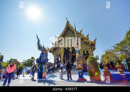 CHIANG RAI, THAÏLANDE - 20 décembre 2017 : Très belle sculpture dans le Wat Rong Rong Sua Sua dix ou dix temple. Ce lieu est l'autre populaires Banque D'Images