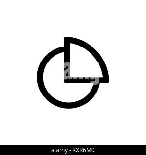 Diagramme à secteurs pour l'icône de style plat simple interface utilisateur. Illustration de Vecteur