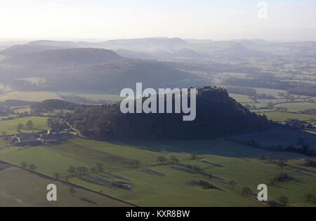 Vue aérienne du château de Beeston Cheshire Banque D'Images