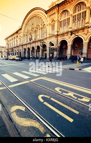 La gare de Porta Nuova de Turin Banque D'Images