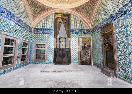 ISTANBUL, TURQUIE - 06 septembre 2014 : Belle décoration à l'intérieur du palais de Topkapi, le 06 septembre 2014 à Istanbul, Turquie. Banque D'Images