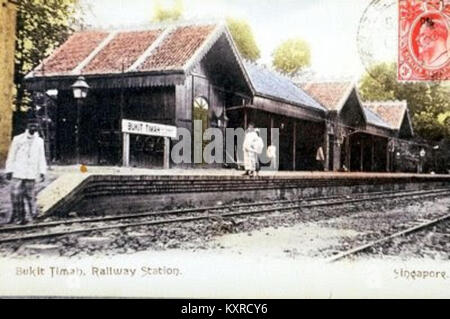 La gare de Bukit Timah inauguré en 1915 sur le chemin de fer, un Singapore-Kranji.ka.a. Chemins de fer du gouvernement de Singapour Banque D'Images